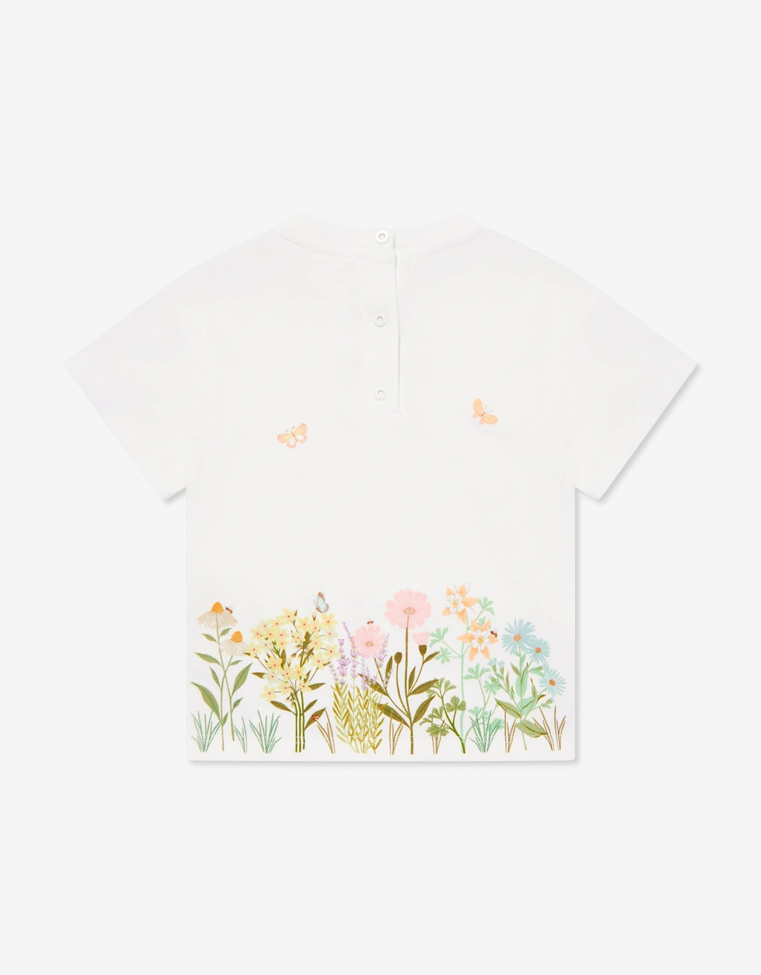 Baby Girls Floral T-Shirt in White