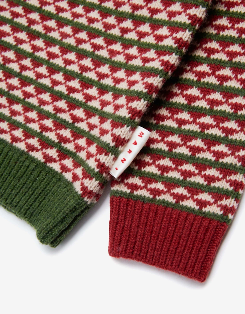 Kids Wool Knitted Jumper in Red