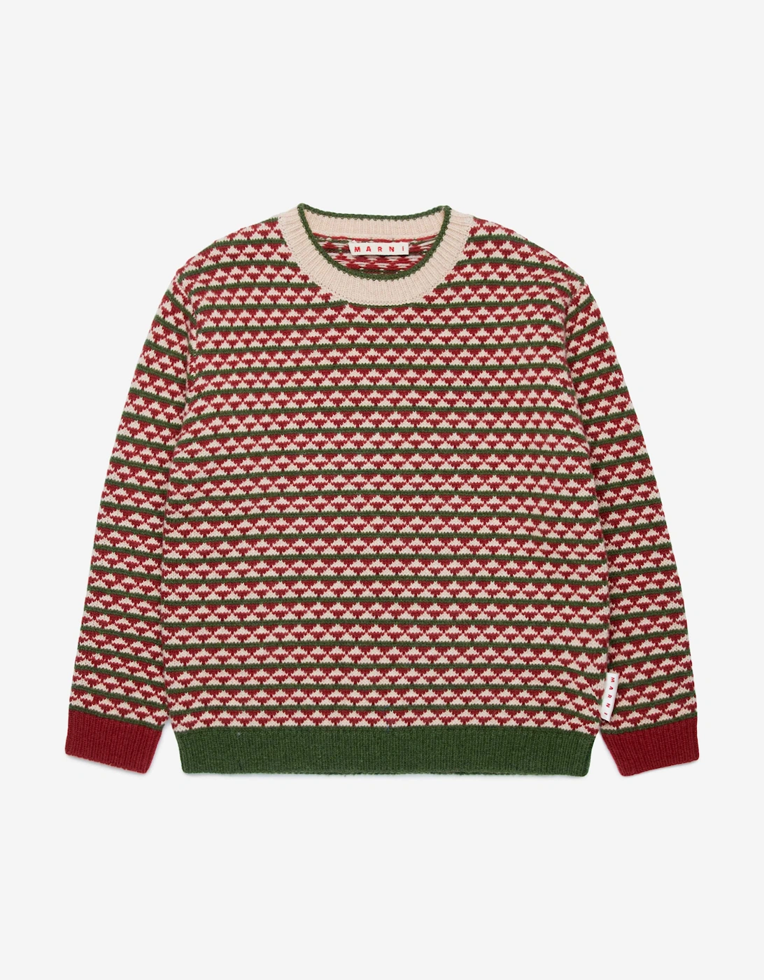 Kids Wool Knitted Jumper in Red, 5 of 4