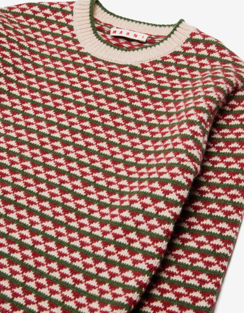 Kids Wool Knitted Jumper in Red
