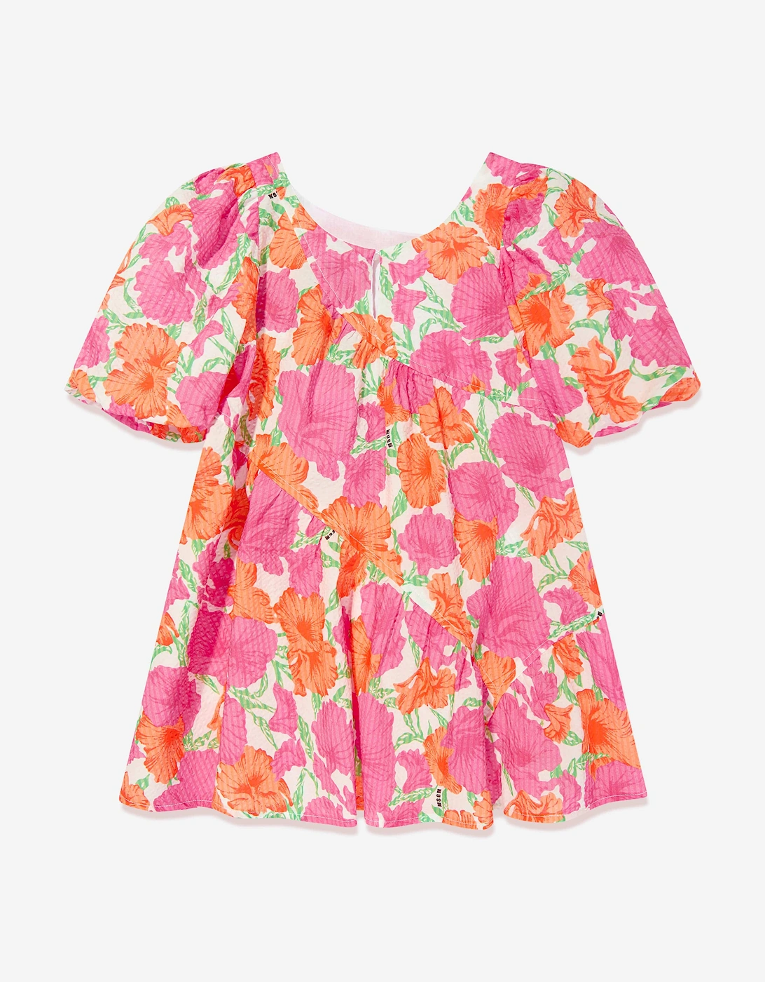 Girls Seersucker Dress in Pink