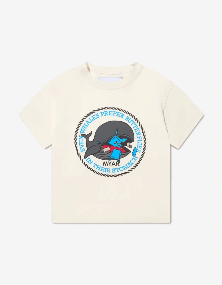 Boys Cotton Whale Print T-Shirt