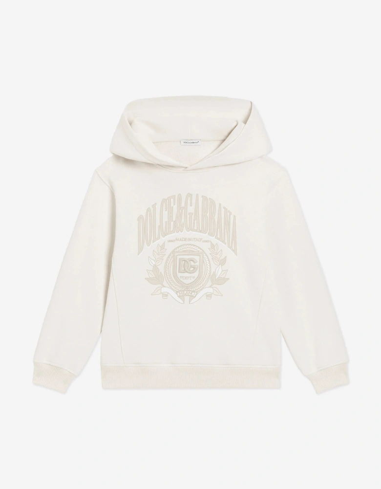 Kids Logo Hoodie in Ivory