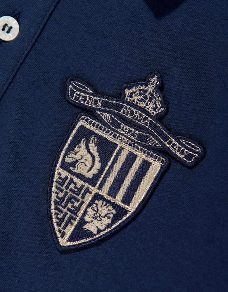 Boys Long Sleeve Polo Shirt in Navy