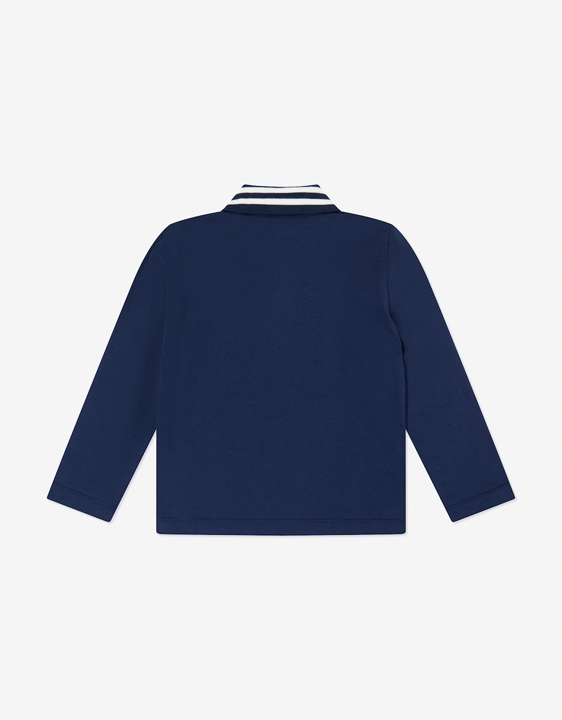 Boys Long Sleeve Polo Shirt in Navy