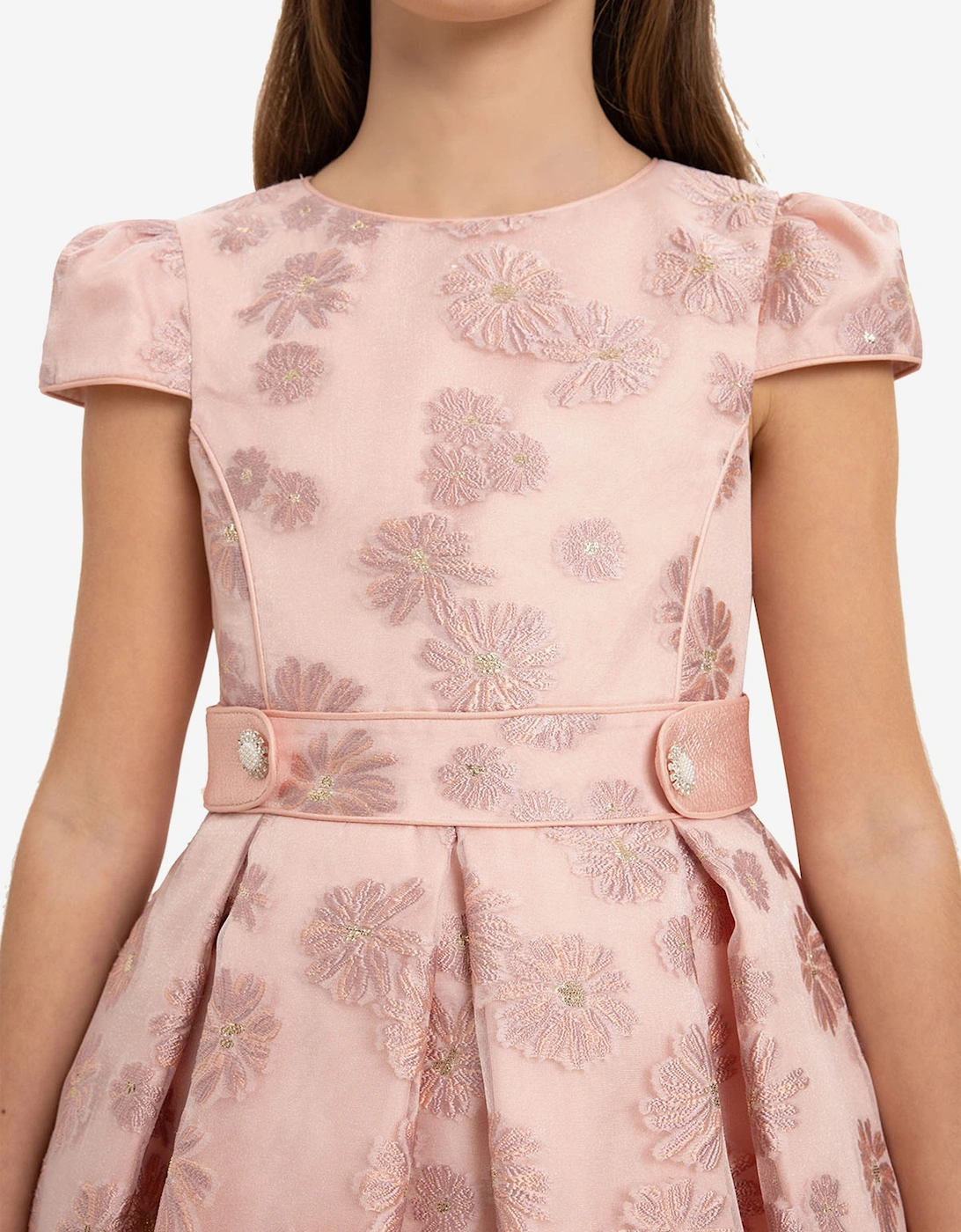 Girls Stylish Dress with Matching Bag in Pink