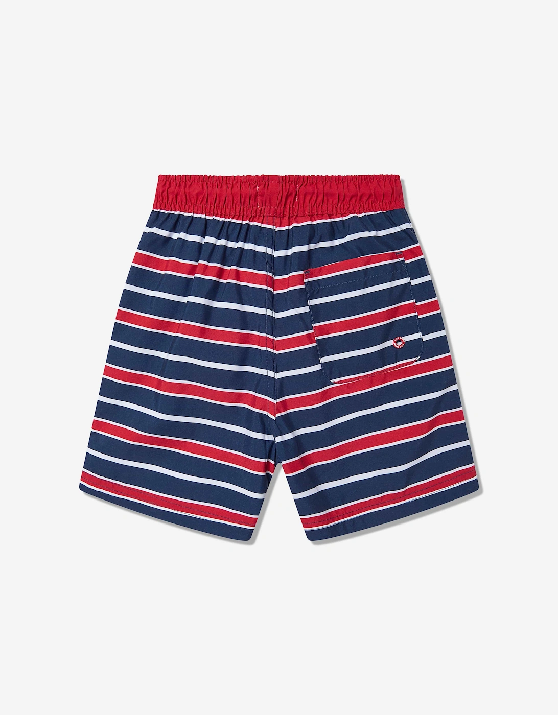 Boys Striped Beach Shorts in Red (UPF50+)