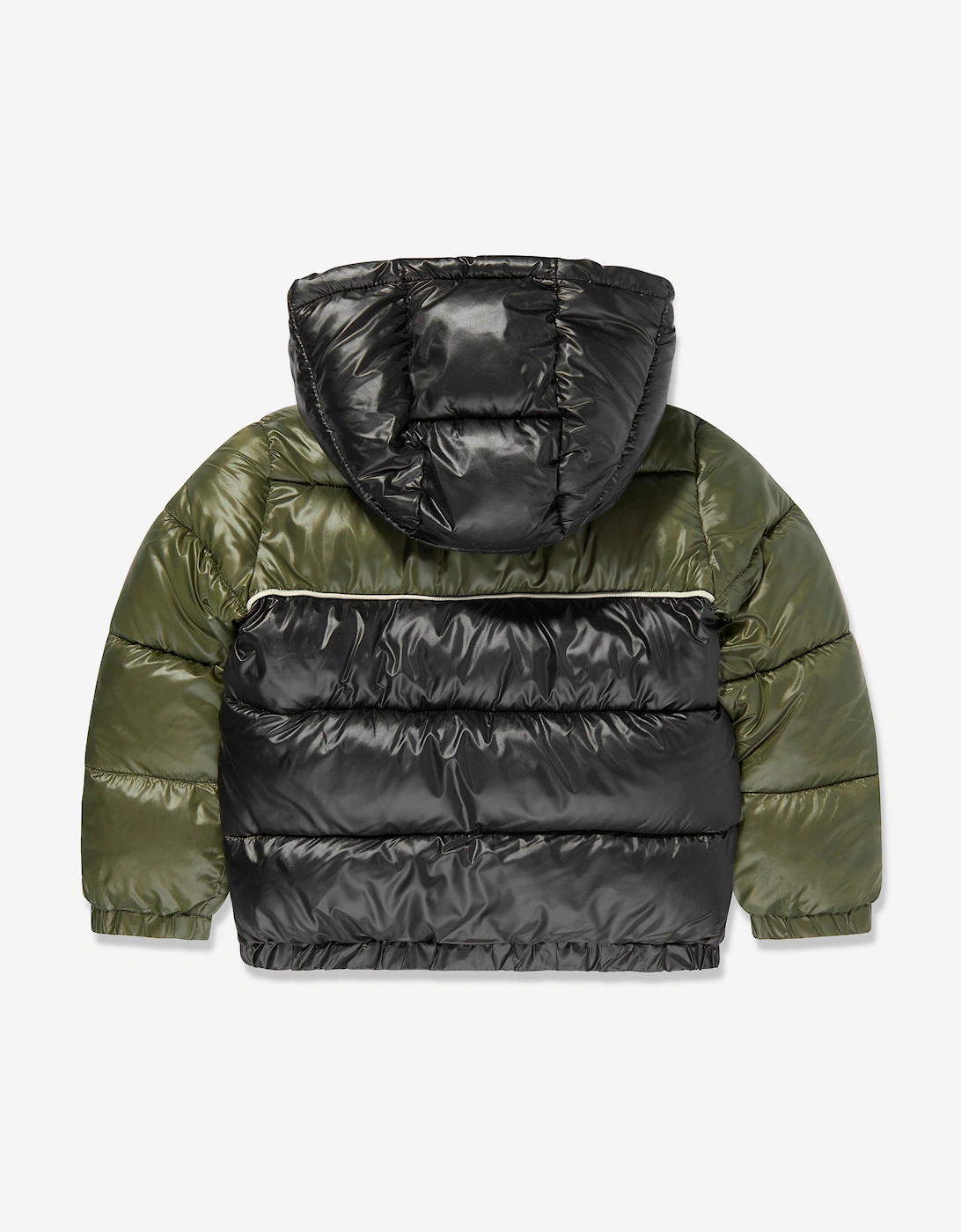 Boys Hooded Puffer Jacket in Green
