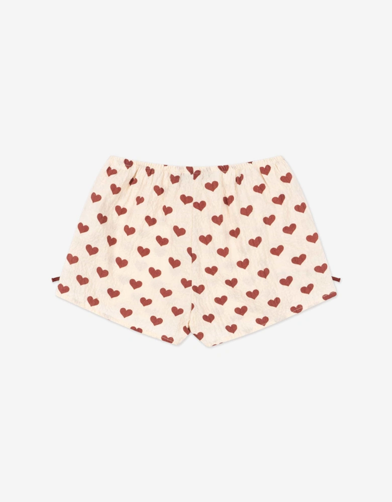 Girls Ava Slit Shorts in Ivory