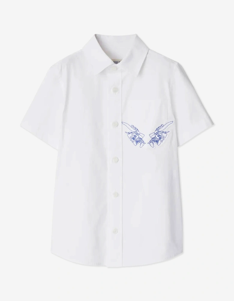 Boys Owen EKD Pocket Shirt in White