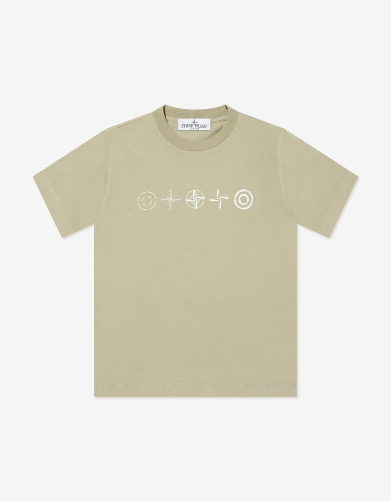 Boys Logo T-Shirt in Beige