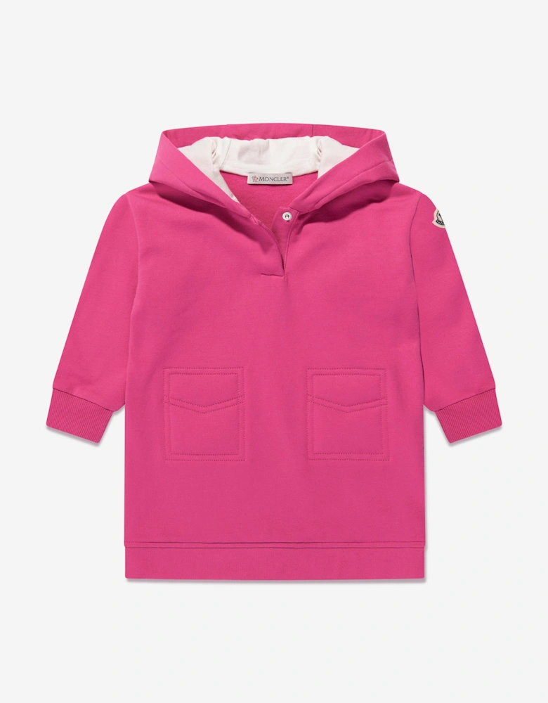 Enfant Baby Girls Hooded Sweater Dress in Pink