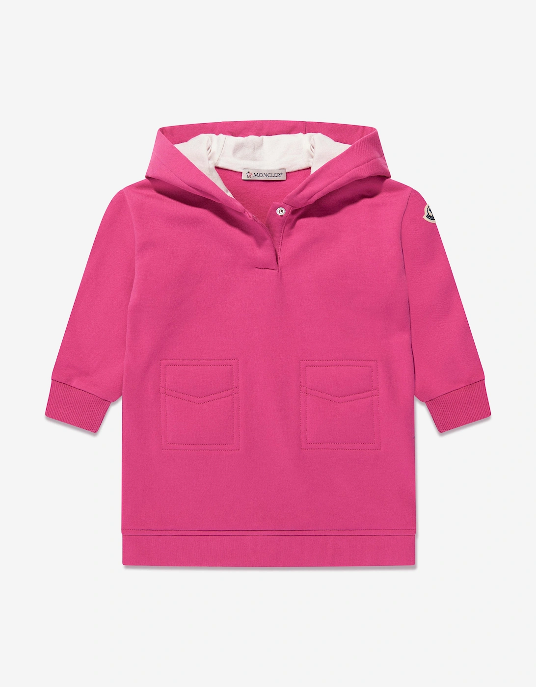 Enfant Baby Girls Hooded Sweater Dress in Pink, 5 of 4