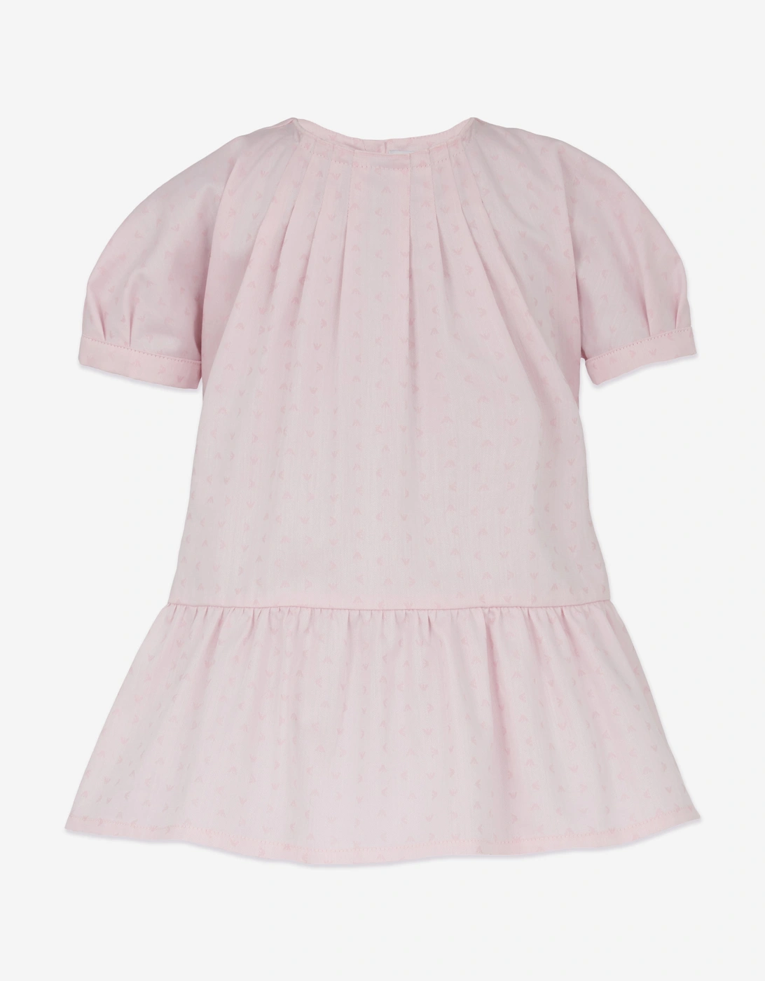 Baby Girls Cotton Logo Dress in Pink, 5 of 4