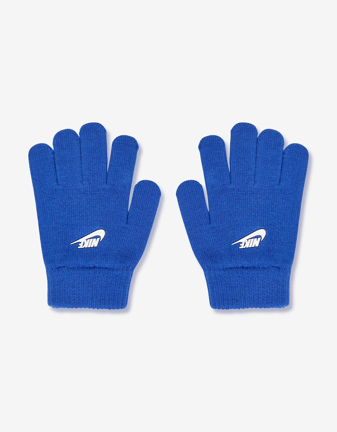 Boys Swoosh Pom Beanie and Glove Set in Blue