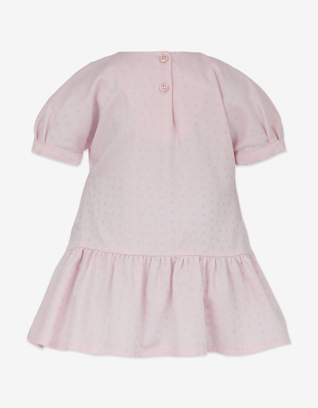 Baby Girls Cotton Logo Dress in Pink