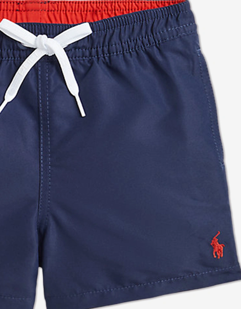 Boys Logo Swim Shorts in Navy
