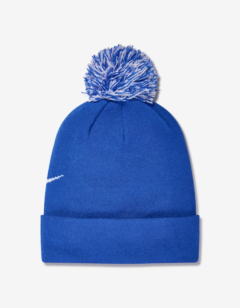 Boys Swoosh Pom Beanie and Glove Set in Blue