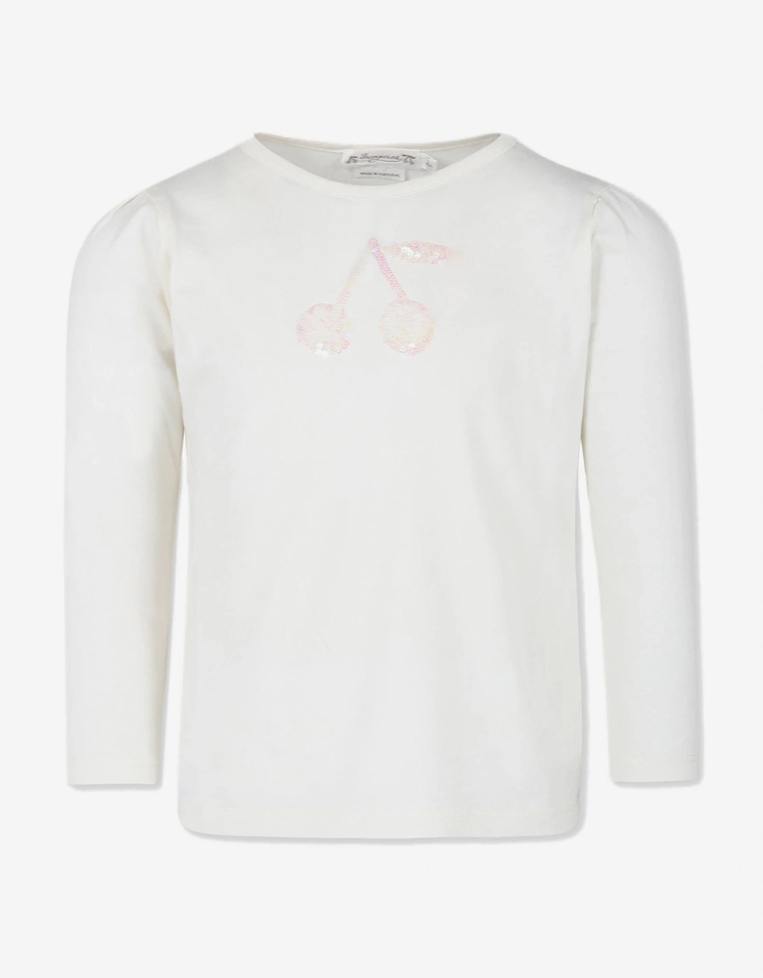 Girls Gracieuse Long Sleeve T-Shirt in White, 4 of 3