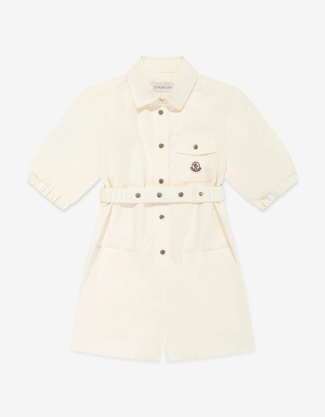 Enfant Girls Cotton Playsuit in Ivory, 5 of 4