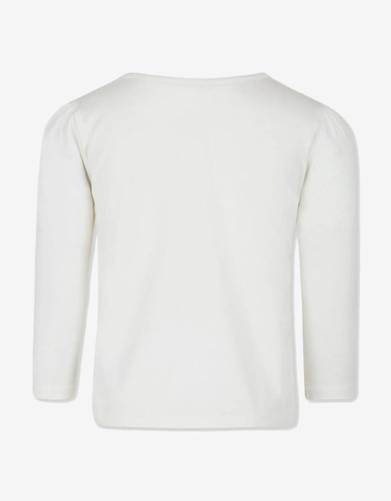 Girls Gracieuse Long Sleeve T-Shirt in White