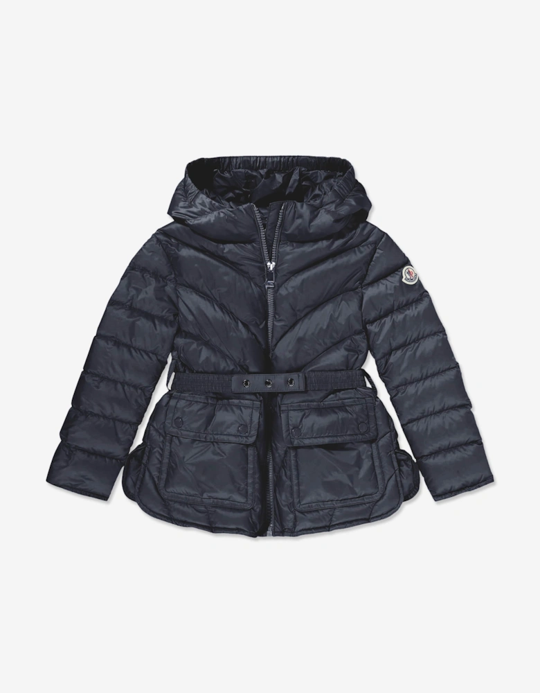Girls Down Padded Argenno Short Parka in Navy