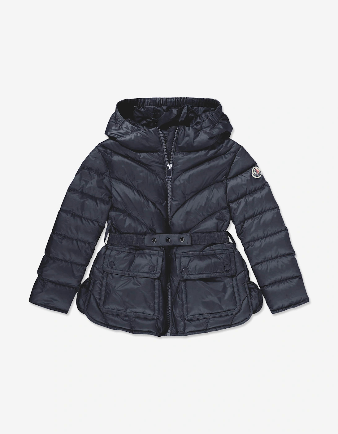 Girls Down Padded Argenno Short Parka in Navy, 6 of 5