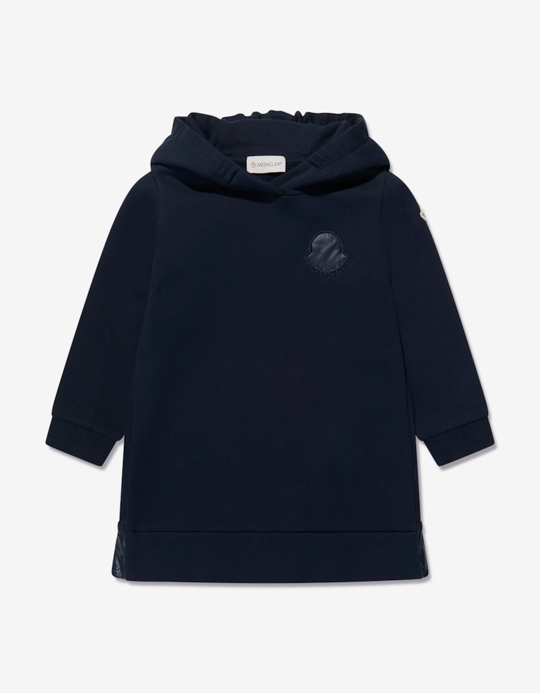 Enfant Girls Hooded Sweater Dress in Navy