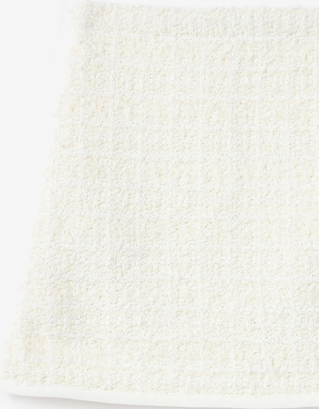 Girls Textured Bow Detail Knit Skirt in Ivory