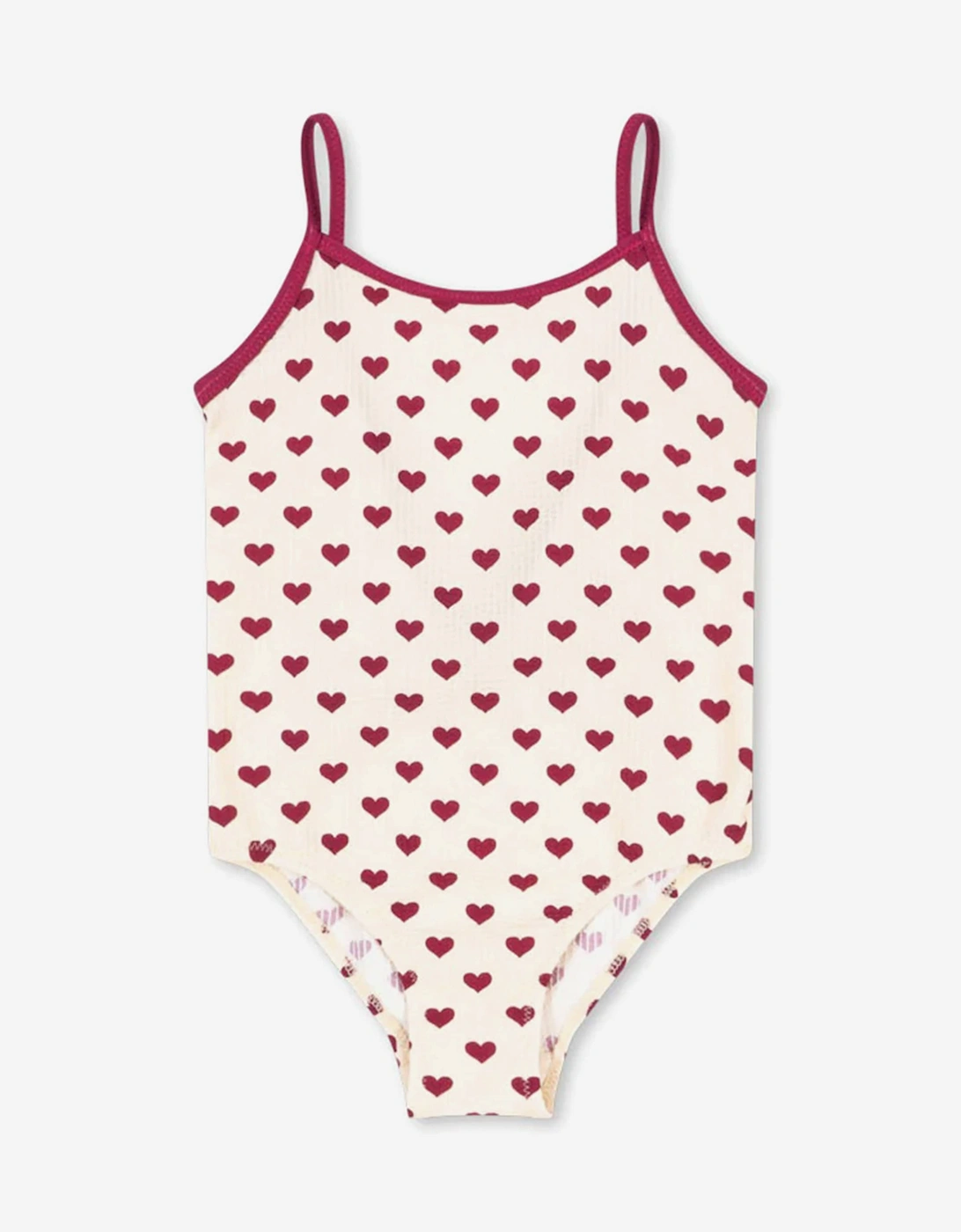 Girls Bowie Heart Swimsuit in Ivory, 5 of 4