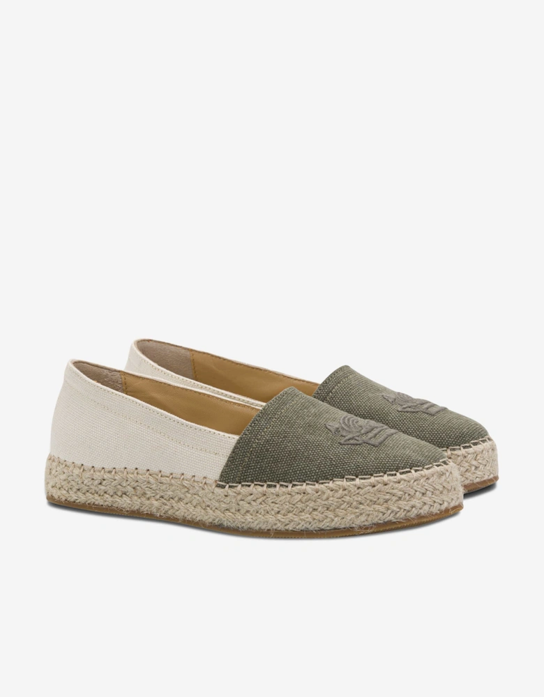 Boys Logo Espadrilles in Green