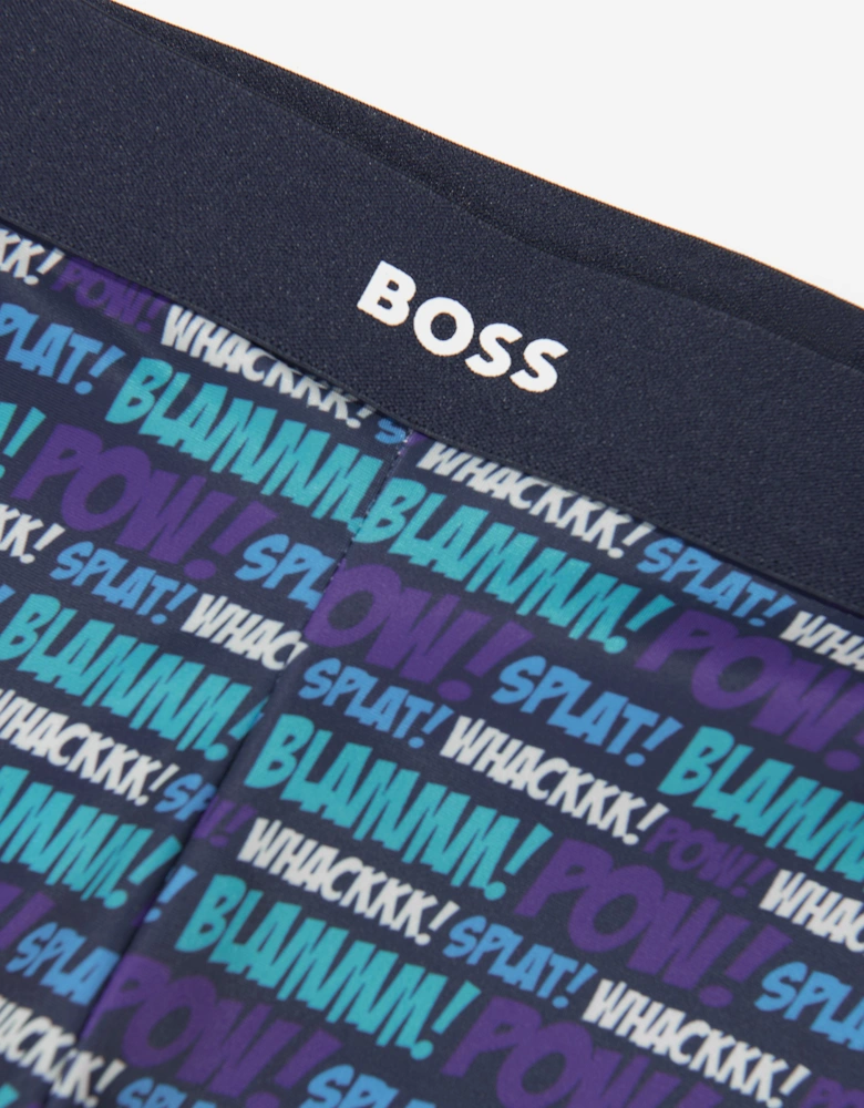 BOSS Girls Comic Pop Art Leggings in Navy