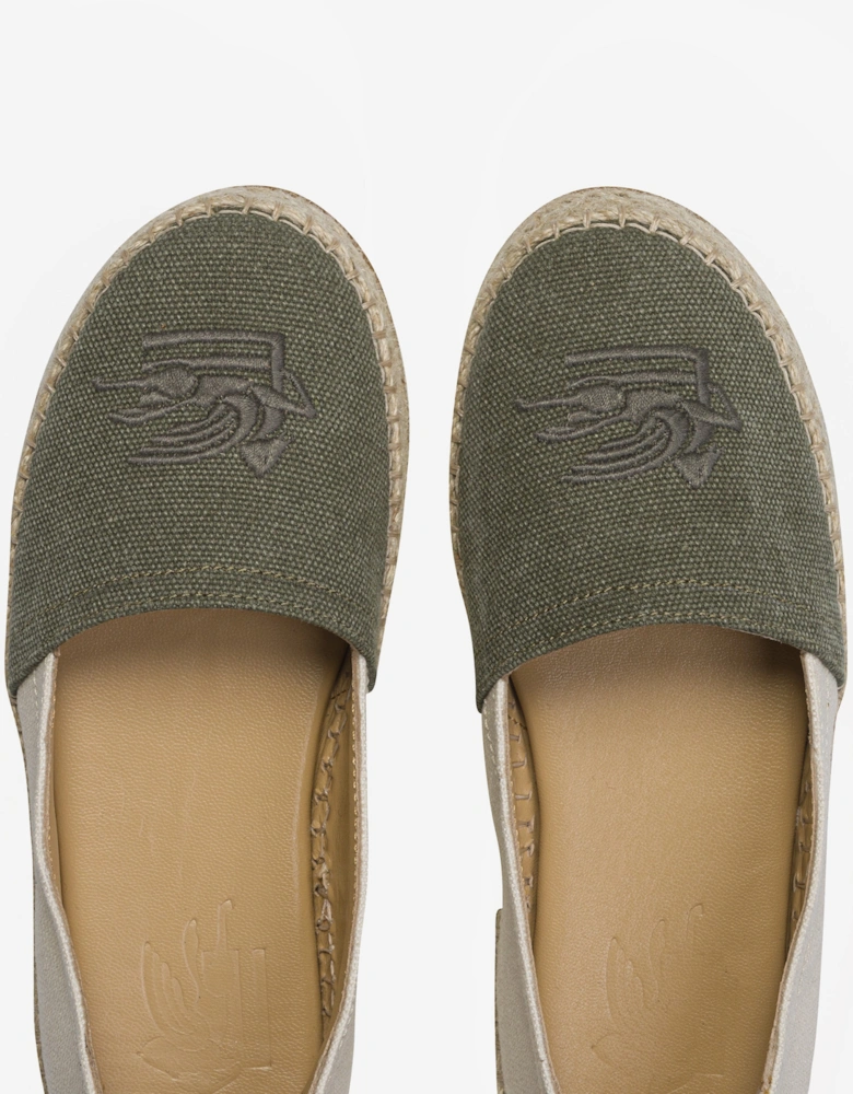 Boys Logo Espadrilles in Green