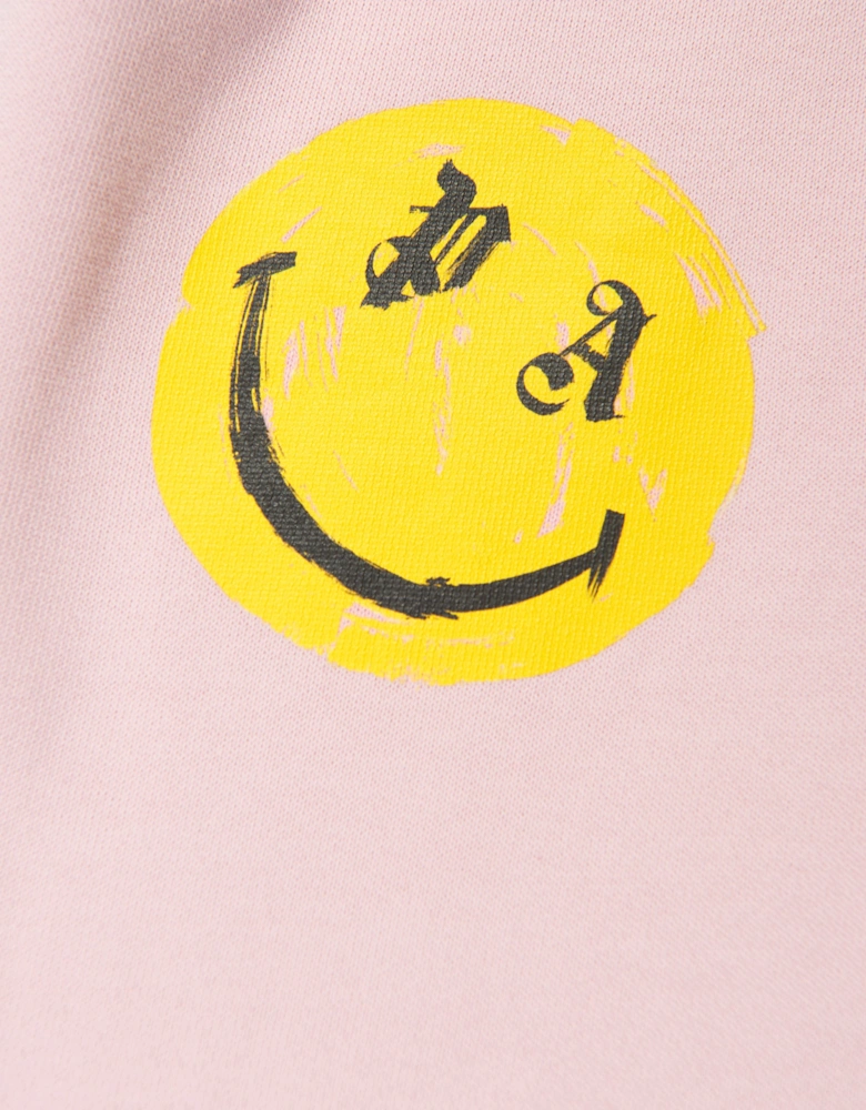 Girls Smiley Brush Joggers in Pink