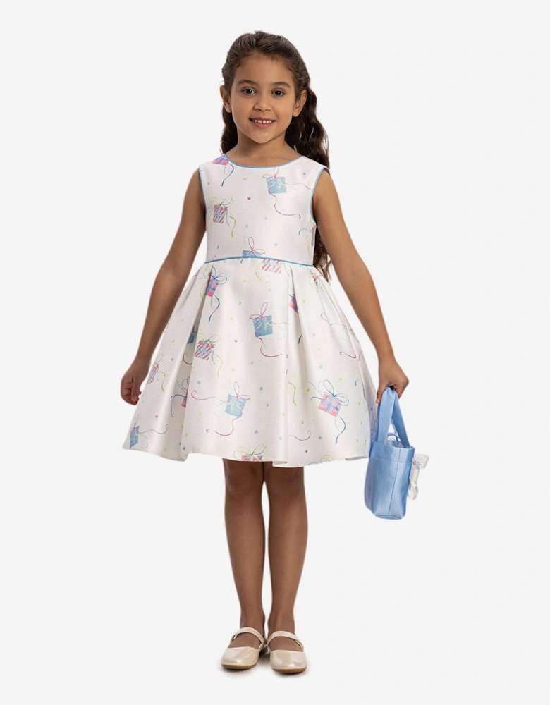 Girls Party Dress with Bag in Blue