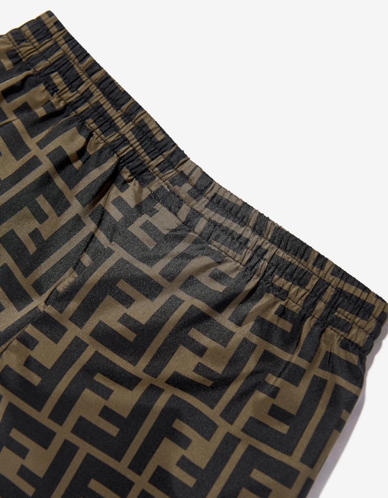 Baby Boys FF Swim Shorts in Brown