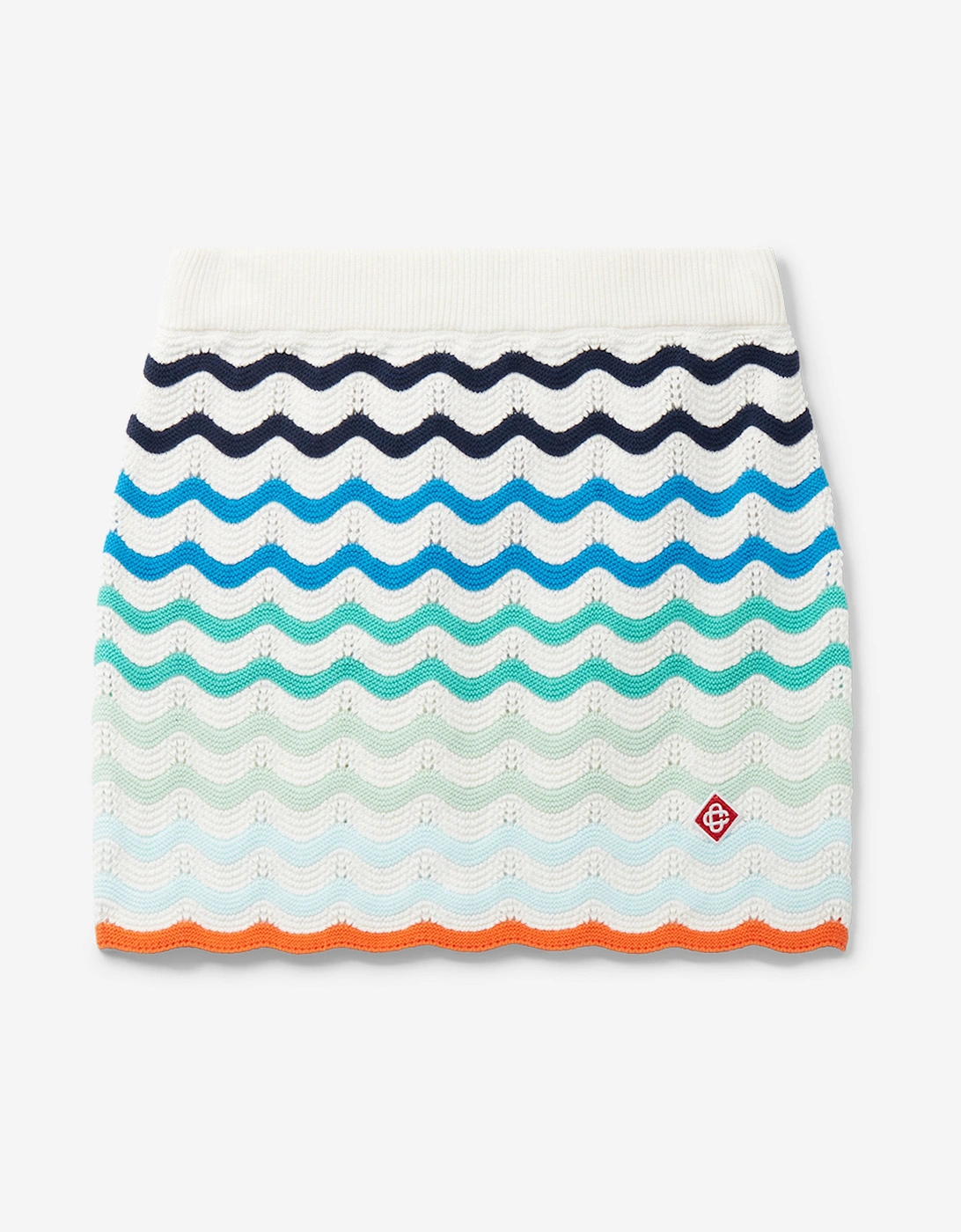 Girls Wavy Crochet Skirt in Blue, 5 of 4