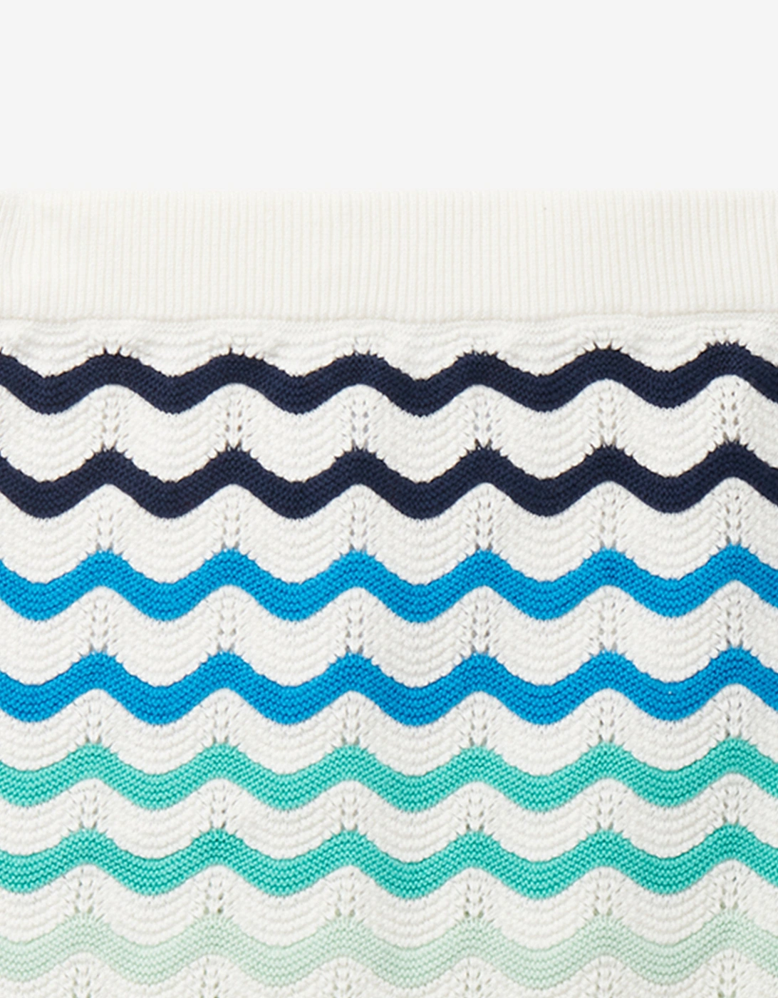 Girls Wavy Crochet Skirt in Blue