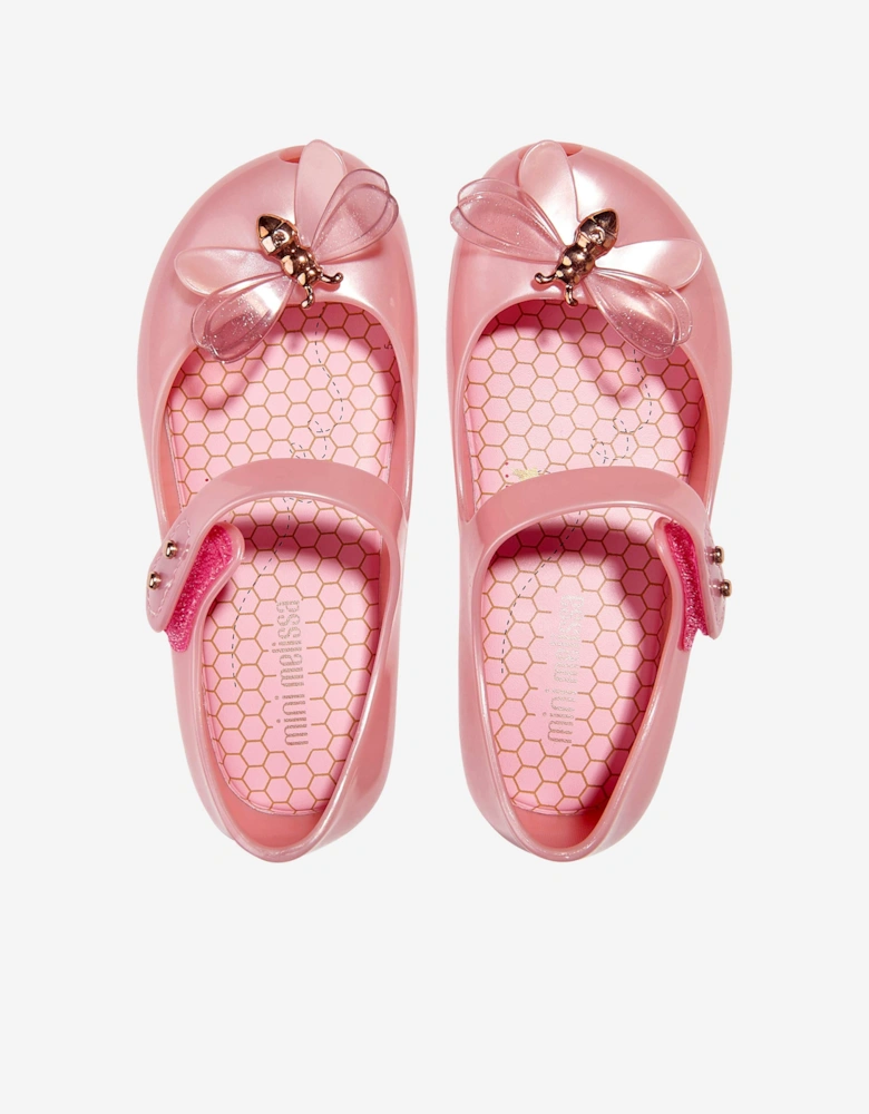 Girls Mini Ultragirl Bugs Ballerinas in Pink