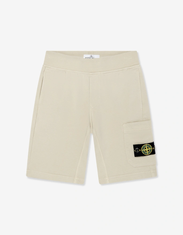 Boys Logo Pocket Shorts in Beige