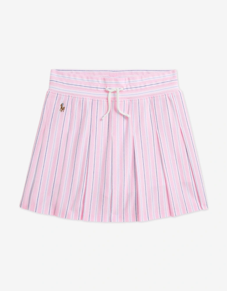 Girls Striped Skort in Pink