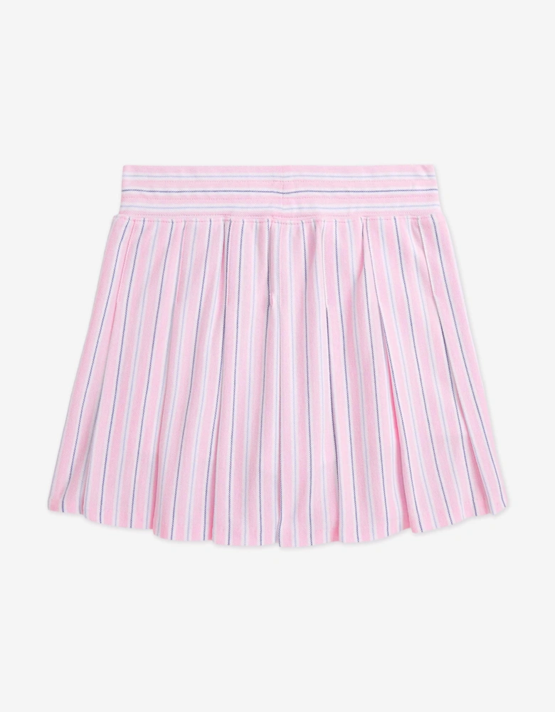 Girls Striped Skort in Pink