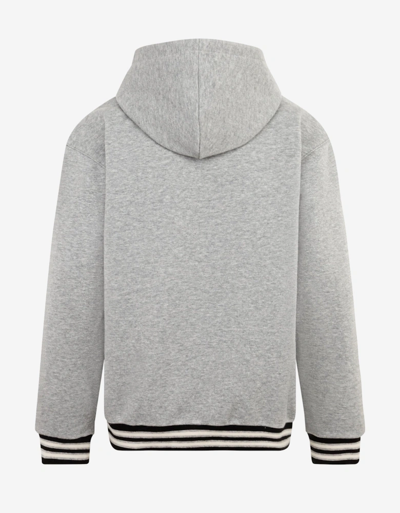 Boys Retro Varsity Hoodie in Grey