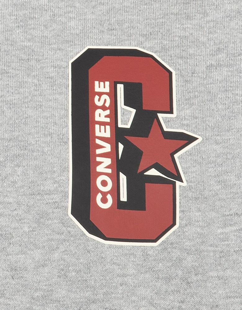 Boys Retro Varsity Hoodie in Grey