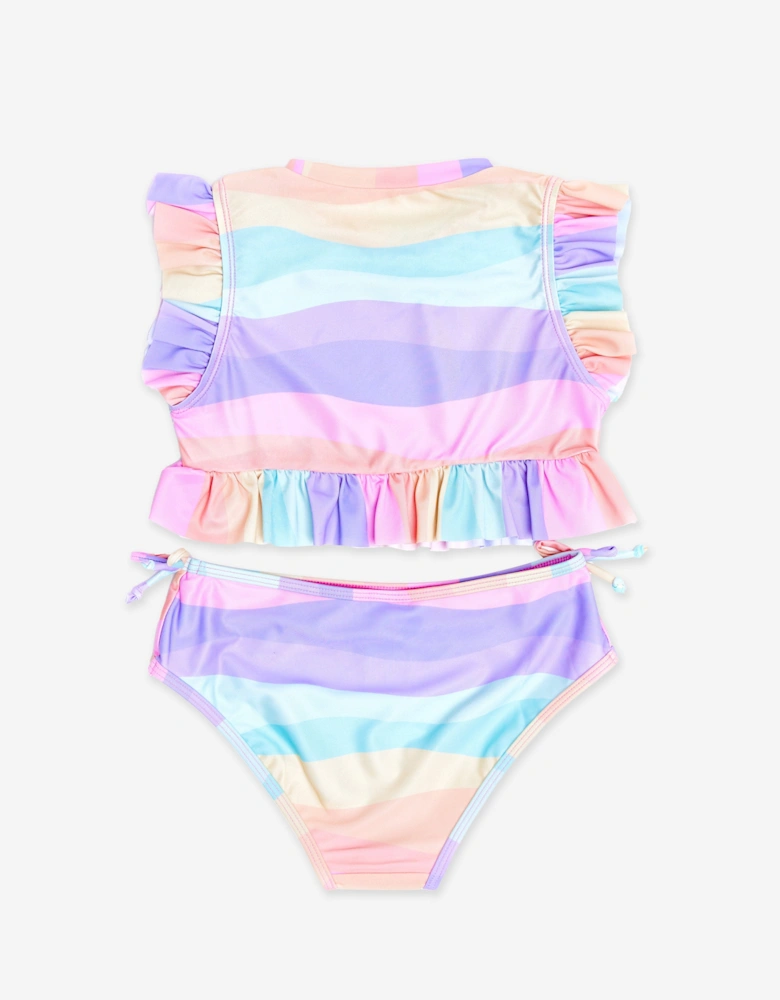 Girls Frill Tankini in Purple (UPF50+)
