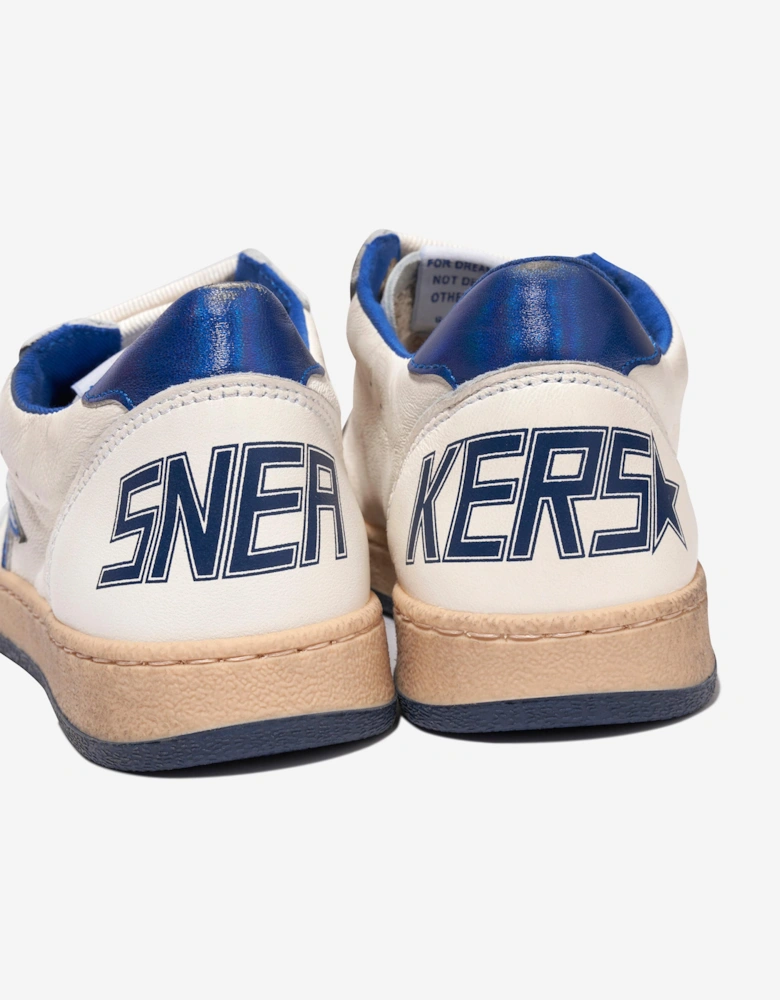Kids Ballstar Leather Laminated Star Trainers n White