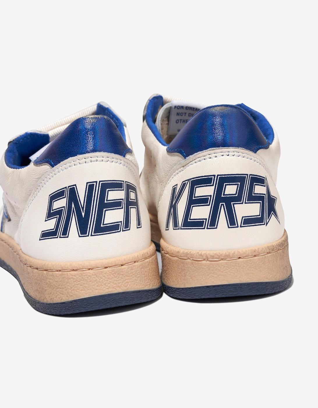 Kids Ballstar Leather Laminated Star Trainers n White
