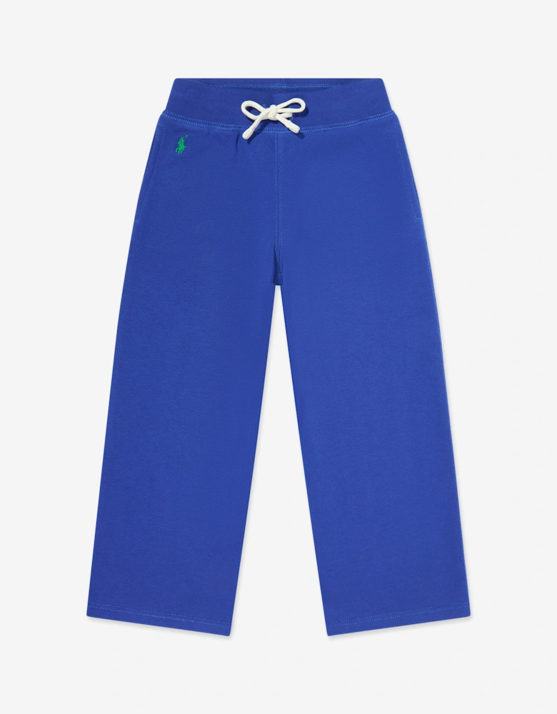 Girls Wide Leg Joggers in Blue