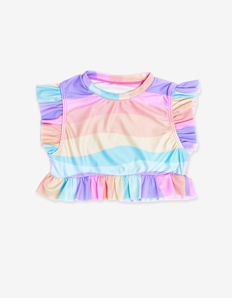 Girls Frill Tankini in Purple (UPF50+)