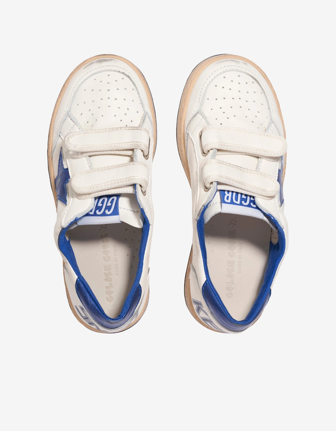 Kids Ballstar Leather Laminated Star Trainers n White